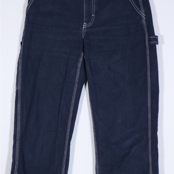 ARITZIA TNA WORKWEAR Ladies Size 00 Dark Blue Greenwich Cargo Jeans - Picture 2 of 9